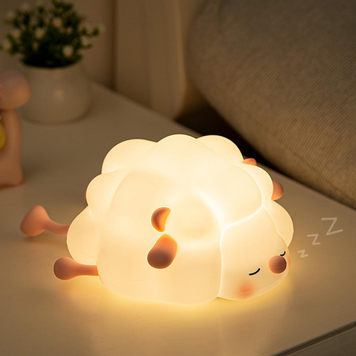 Lámpara De Mesa Con Luz De Noche, Luz De Noche De Silicona
