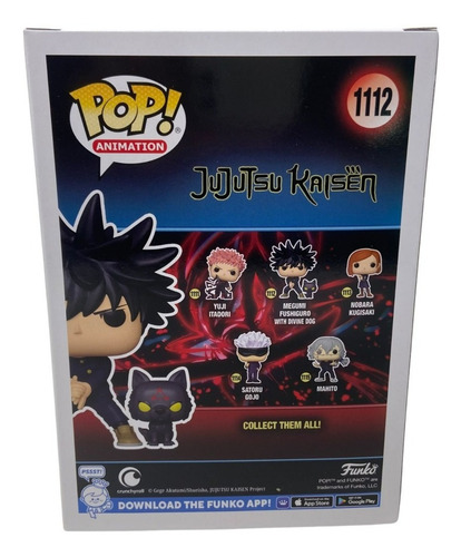 Jujutsu Kaisen Megumi Fushiguro Y Perro Funko Pop #1112
