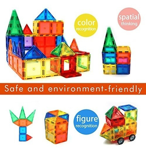 Imagen 3 de 5 de Cubo De Los Niños 60pcs Azulejos Magnéticos Set - Calidad Su