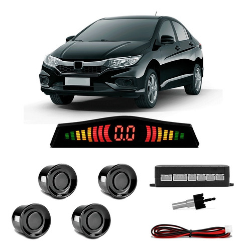 Sensor De Re Estacionamento Preto Honda City First 22mm