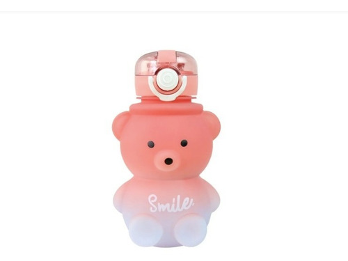 Garrafa Ursinho Smile Escola Aula + Bottons Tik Tok 700ml