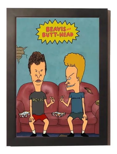 Quadro Poster C.moldura Desenho Beavis And Butt Hedd Mtv