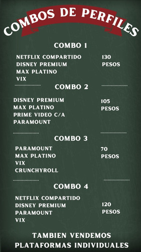 Perfiles De Plataformas De Streaming