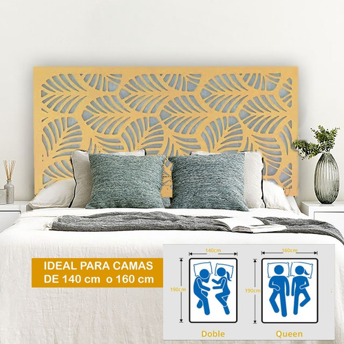 Respaldar Sommier Cama Decorativo Calados Original En Madera