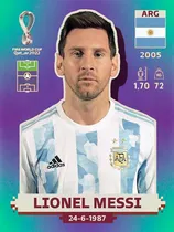 Comprar Figurita Qatar 2022 Panini - Lionel Messi Importada Azul