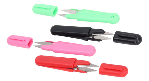 Tijeras Para Hilo, 4 Piezas, De Acero Inoxidable, Redondas,