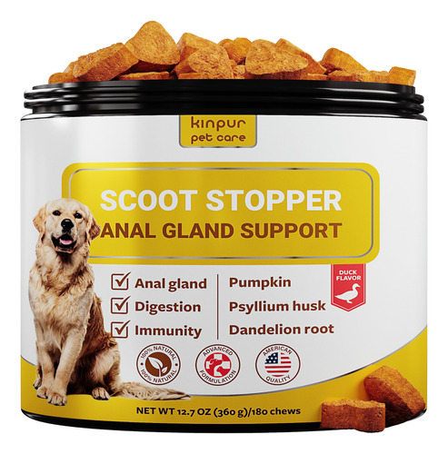 Scoot Stopper Soft Chews - Fibra Para Perros - Glandula Anal