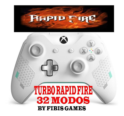 Controle Turbo Rapid-fire Xbox One-32 Modos Slim Sport White