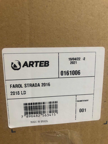 Farol Strada G4 Lado Direito 2010 A 2012 Preto C Canhão Crom