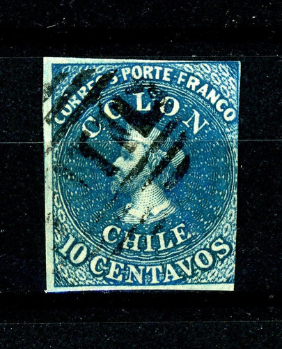 Sellos Postales De Chile. Primera Emisión N° 11 Años 1861-62