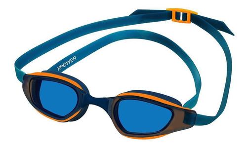 Óculos De Natação Speedo Xpower Azul E Laranja Fumê