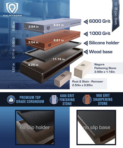Dalstrong Premium #1000/#6000 Kit De Afilado De Cuchillos