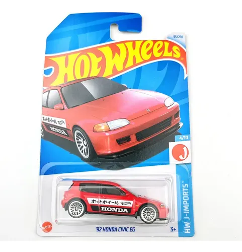 2026!!! Hot Wheels 24 92 Honda Civic Eg Vermelho Liu