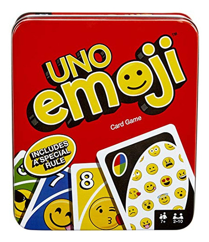 Juego De Cartas Uno Emoji Tin [exclusivo De Amazon