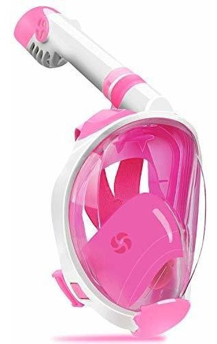 Snorkel Mask Full Face Set With Camara Montaje Foldable 180