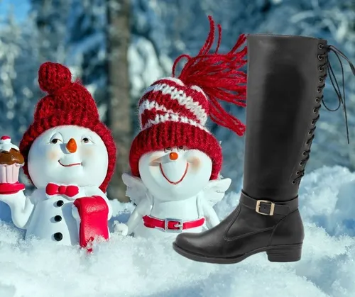 Botas femininas cano longo para panturrilhas grossas 2025