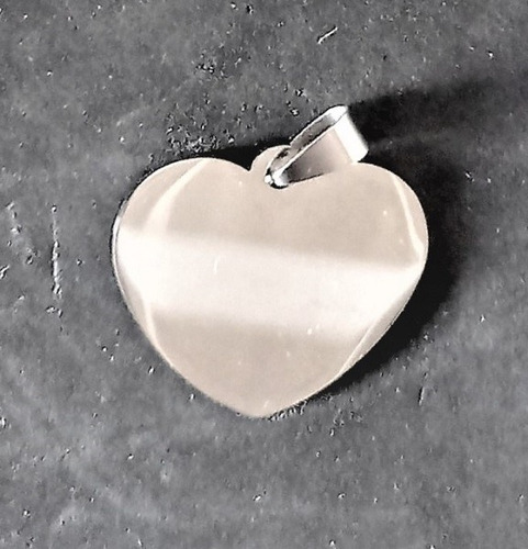 Corazon Dije Colgante Acero Inox Para Grabado O Personalizar