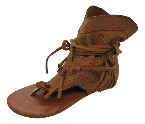 Sandalias Estilo Bohemio Con Borlas Romanas, Estilo H, Estil