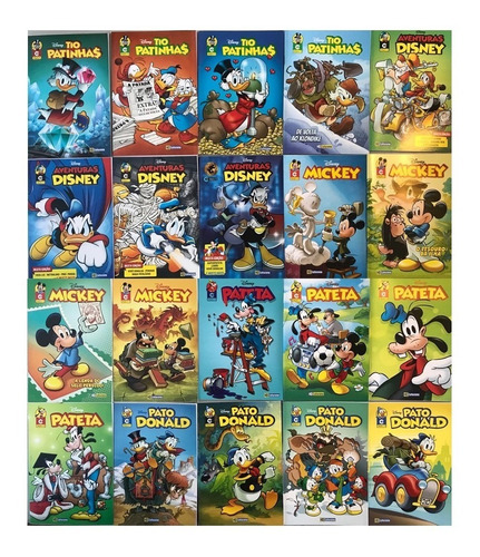 Revistinhas Em Quadrinhos Disney Kit Com 10 Hq Sortidos: Pateta, Pato Donald, Mickey, Tio Patinhas Entre Outros