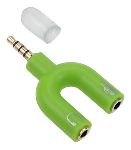 Adaptador Splitter 3.5mm Con Doble Entrada Audio Microfono 