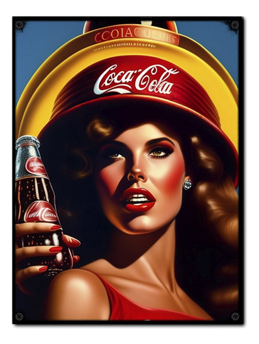 #1570 - Cuadro Decorativo Vintage Coca Cola Poster No Chapa