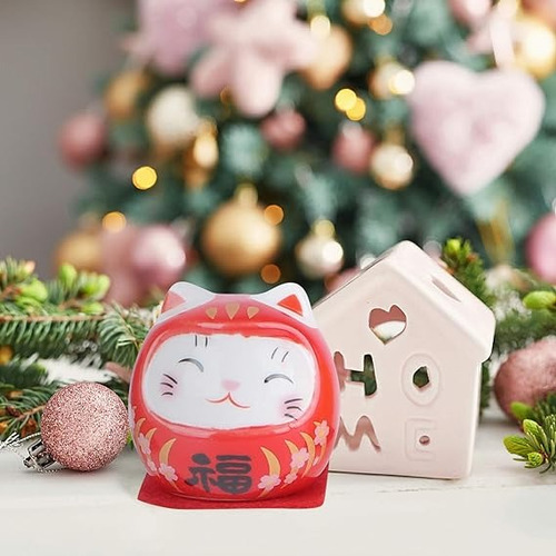 5 Maneki Neko Daruma Adornos De La Suerte Japón