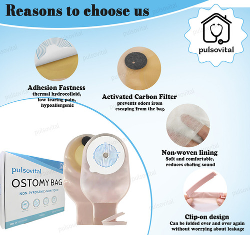 30* Bolsa Drenaje Ostomia 15-76mm Recortable Bolsa de Colostomia