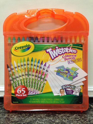 Set 65 Piezas Marca Crayola 25 Lápices De Colores + 40 Hojas