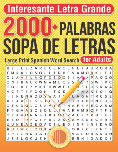 Interesante Letra Grande 2000+ Palabras Sopa De Letras: Larg