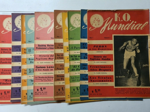 10 Revistas Ko Mundial Numeros 1 Al 10-año 1952-boxeo