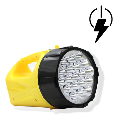 Lanterna Tatica 1.6000w 19 Leds Militar Longo Alcance Usb Cor da lanterna Amarelo Cor da luz Branco