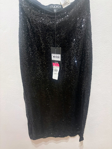 Falda Lentejuelas Studio F Talla 8 Nueva Con Msi