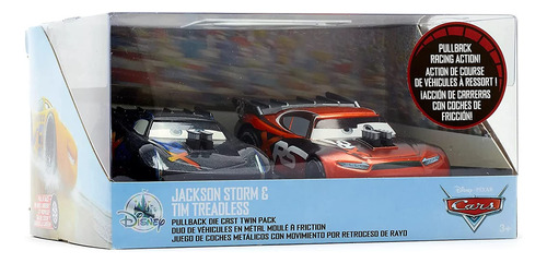 Jackson Storm+ Tim Treadless Pull Back Set De Metal - Disney