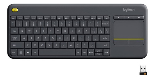 Teclado Inalámbrico Logitech K400 Plus Qwerty Ingles Negro