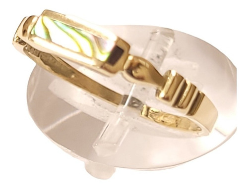 Imagen 3 de 8 de Anillo Tipo Sello Oro 18kts Con Tornasol 1,6grs N°13 Brumat