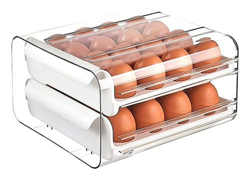 Caja De Almacenamiento De Huevos Para 32 Unidades 2 Cajones
