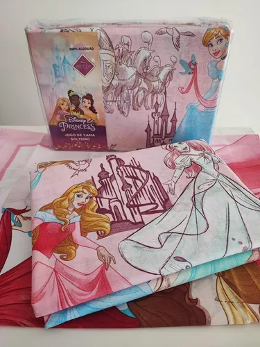 Jogo de cama Infantil Solteiro Princesas Disney Santista