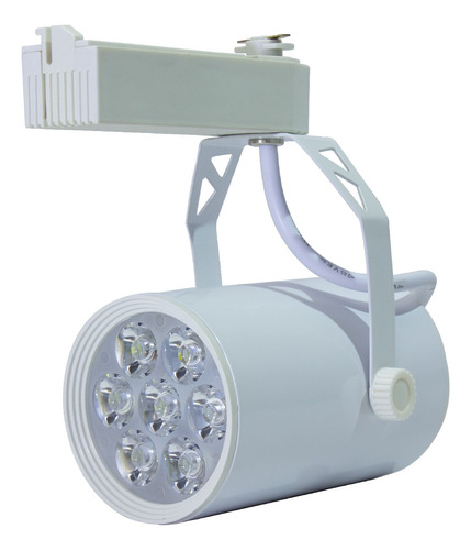 Lampara Spot Blanco 7w Luz Blanca Led Multipunto  Para Riel