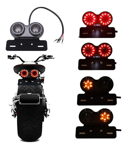 Luz Led De Freno Trasera For Motocicleta Con Señal De Giro
