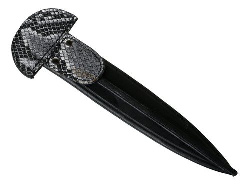 Vaina Para Cuchillo De Cuero Diseño Víbora Negra 20 Cm