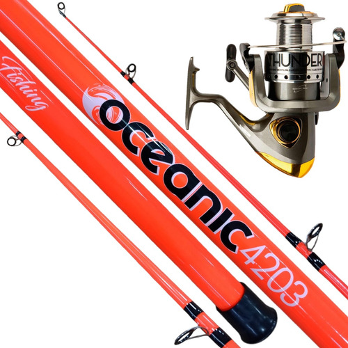 Combo Pesca Waterdog Caña Oceanic 420 + Reel Thunder 7003