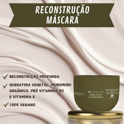 Kit Arvensis Cachos Ondulados Reconstrução Unidose 7 Itens