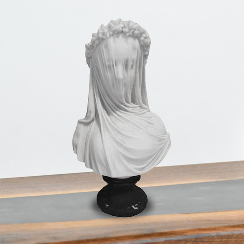 Nova Estatua De Busto De Dama Velada Regalo De Inauguración