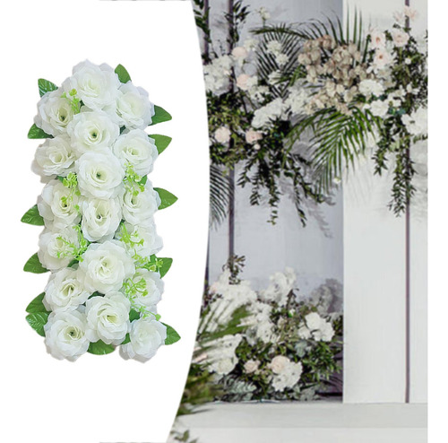 Ramo De Corredor De Mesa Con Panel De Flores De Rosas De