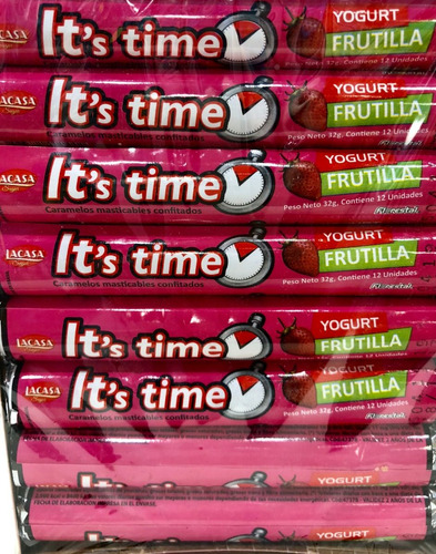 Caramelos It´s Time Yogurt Frutilla X16 Barata Lagolosineria