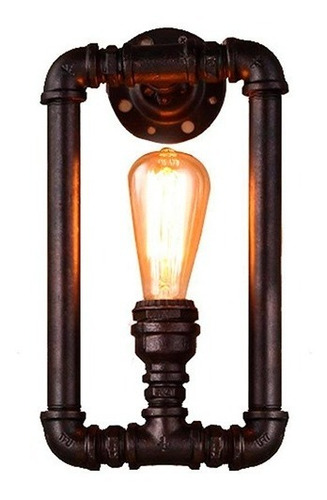 Lámpara De Pared Industrial Caño De Agua Galvanizado Ilp-04