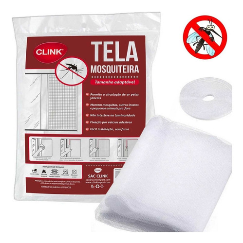 Tela Mosquiteiro Proteção Janela 150cm X 180cm Com Fita