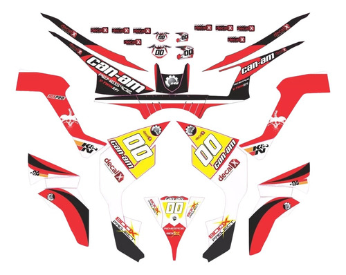 Kit Adesivos Quadriciclo Can Am Renegade 800 0,60mm 3m Cn006