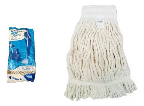 Refil Mop Úmido Cabeleira Ponta Dobrada Cinta Mop Liquido