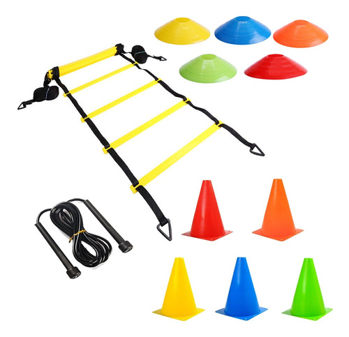 Kit De Entrenamiento De Escalera De Agilidad Ajustable